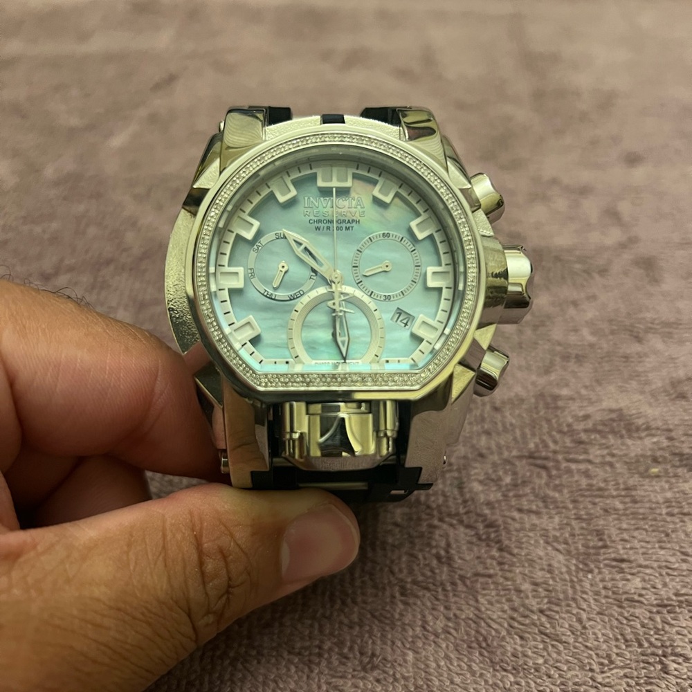 Invicta Bolt Zeus Silver and Blue Chronograph Smartwatch